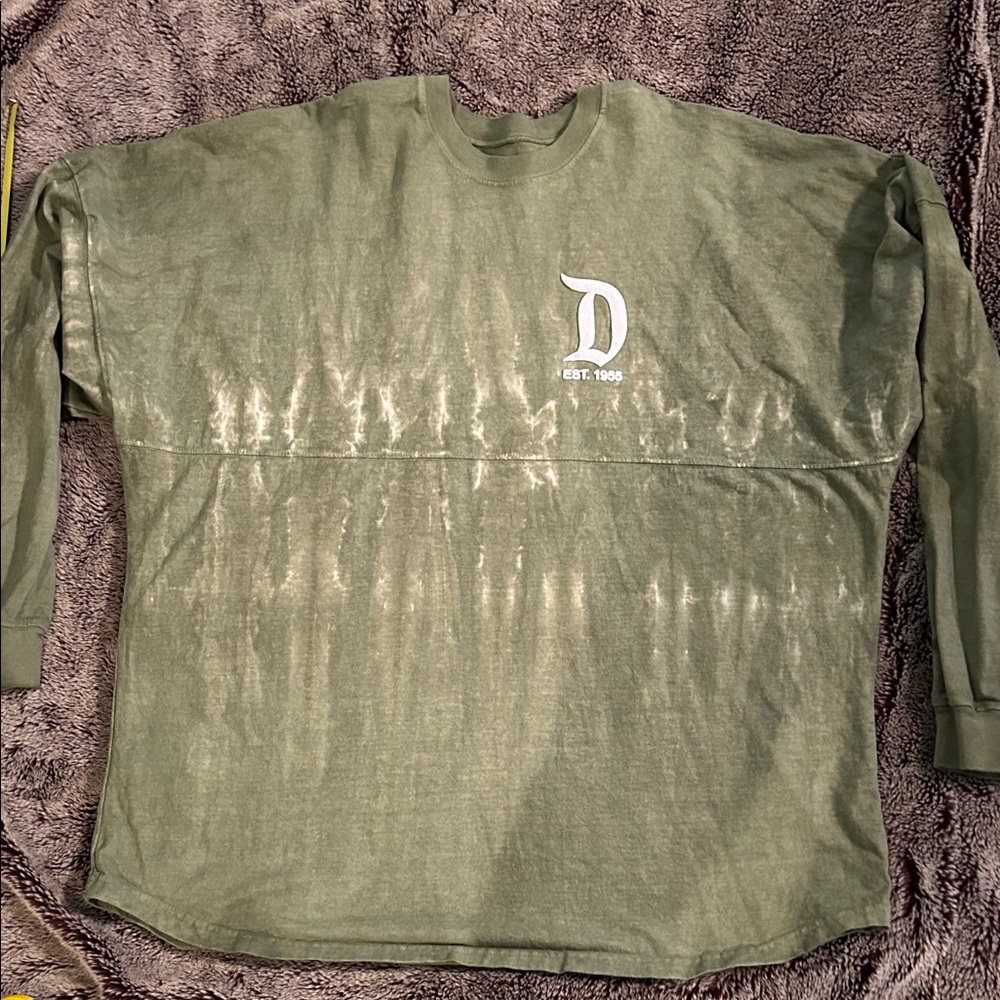 Disney Green Sweatshirt with White Logo